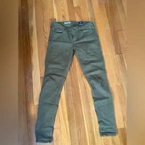 AG army green skinny jeans super size 27r